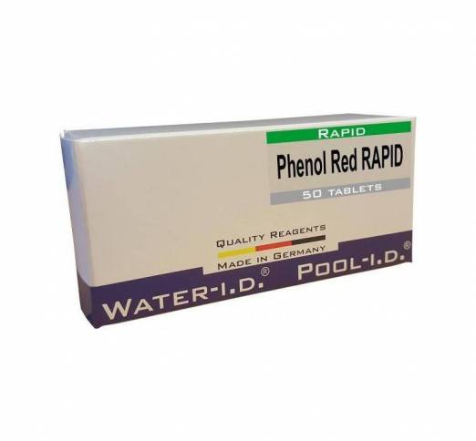 Tablete reactivi pH Phenol Red, efervescente rapid, 50 bucati