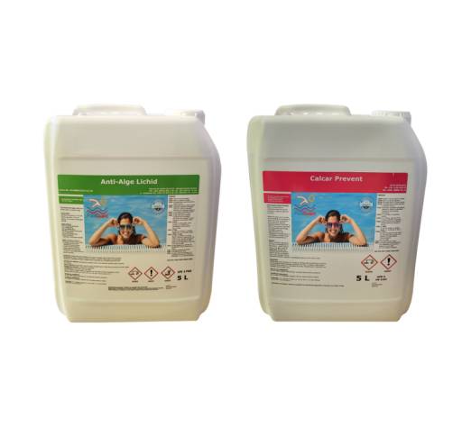 Set tratare apa piscina, Antialge 5l + Anticalcar 5l