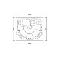 Spa Sapphire OKA 3, model dreptunghi, 5 locuri