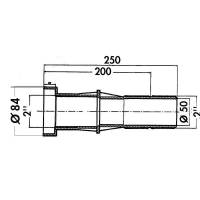 Trecere perete pentru piscina cu finisaj liner 250 mm