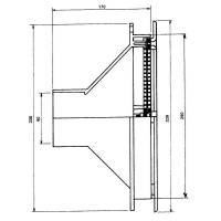 Duza aspirare de perete pentru piscina din beton, D340 mm