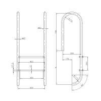 Scara Wall 5 trepte AISI-316 IM5