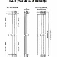 RADIATOARE DIN ALUMINIU FERROLI TAL 1200 X 02 elementi