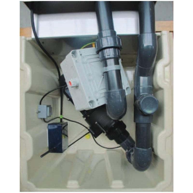 Unitate filtrare monobloc piscina 45 mc lumina led alb