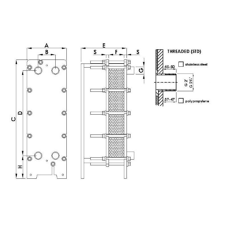 Schimbator de caldura in placi titan 446 kW