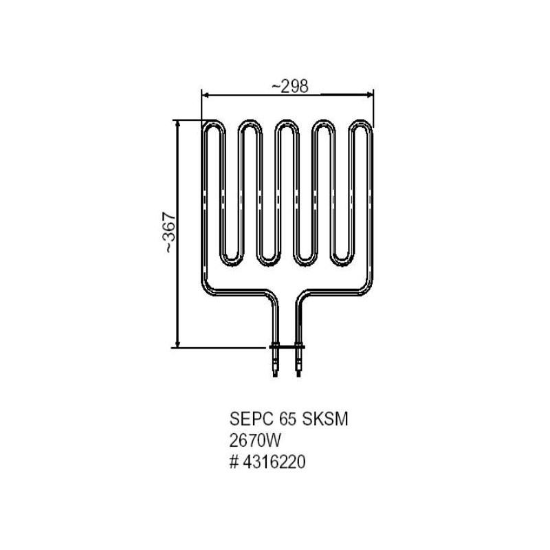 Rezistenta electrica Helo sauna 2670 W Model SEPC 65