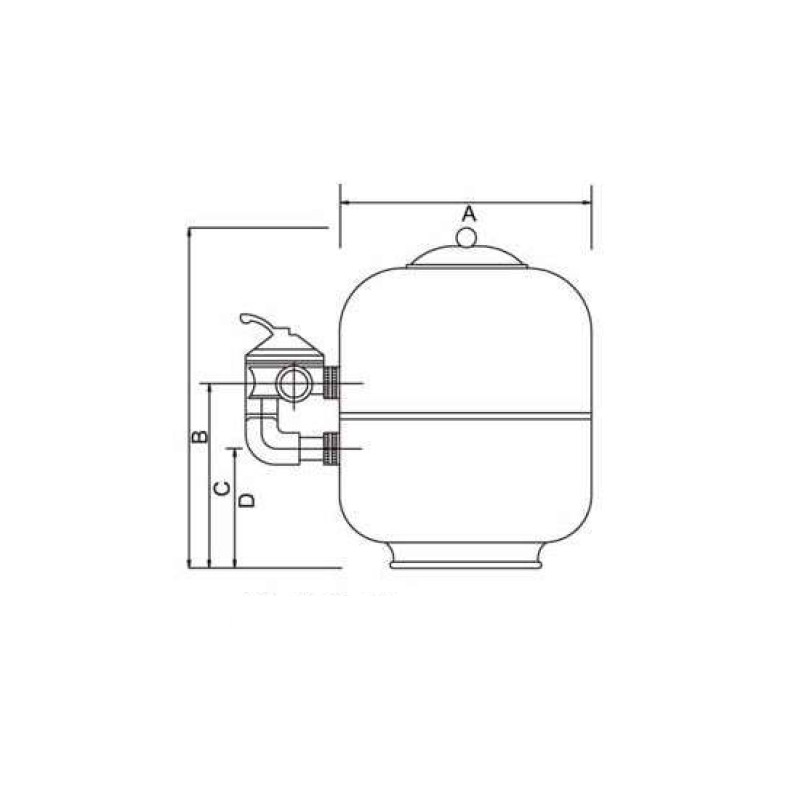 Filtru nisip SpaZone D750 vana laterala inclusa – 21 mc/h