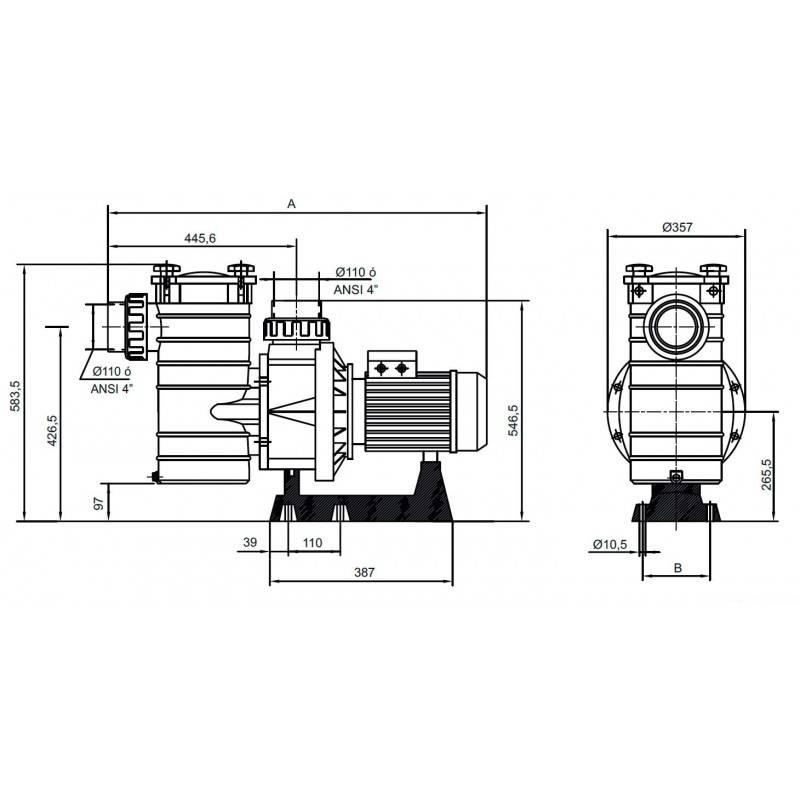 Pompa HCP 4200 10 CP 400V IE3 Hayward