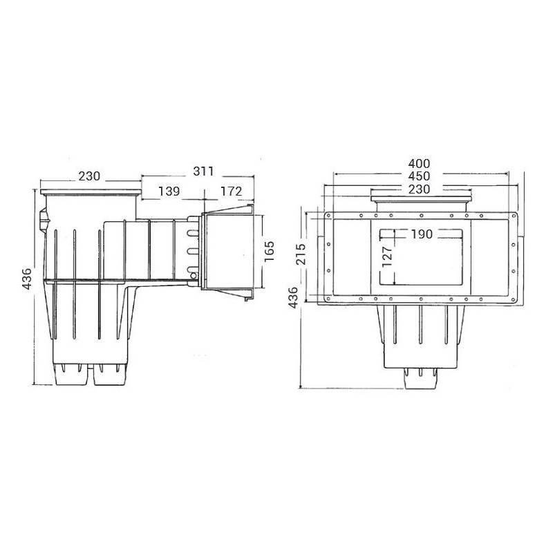 Skimmer Premium gura larga liner