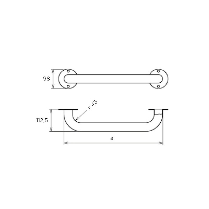 Mana curenta 2000 mm x Ø43mm AISI-316 Flexinox Mana curenta 2000 mm x Ø43mm AISI-316 Flexinox