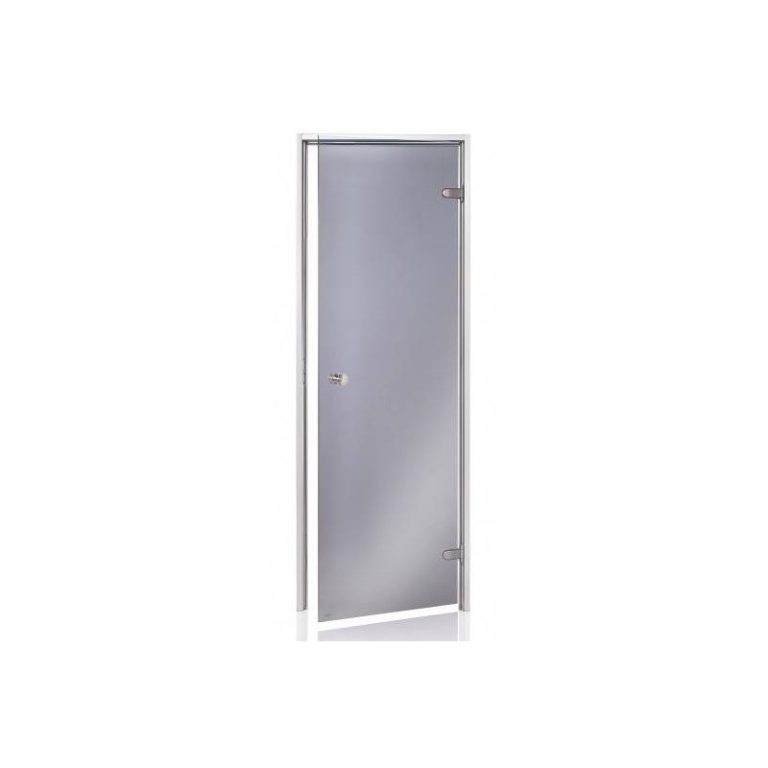 Usa aluminiu baie aburi sticla gri 7 x 20