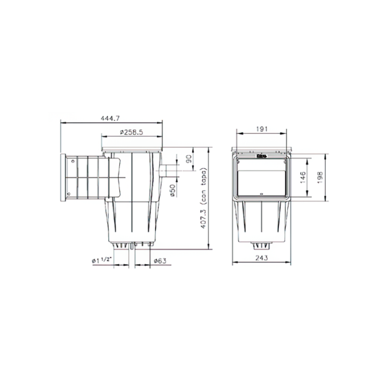Skimmer gura mica beton SRSC